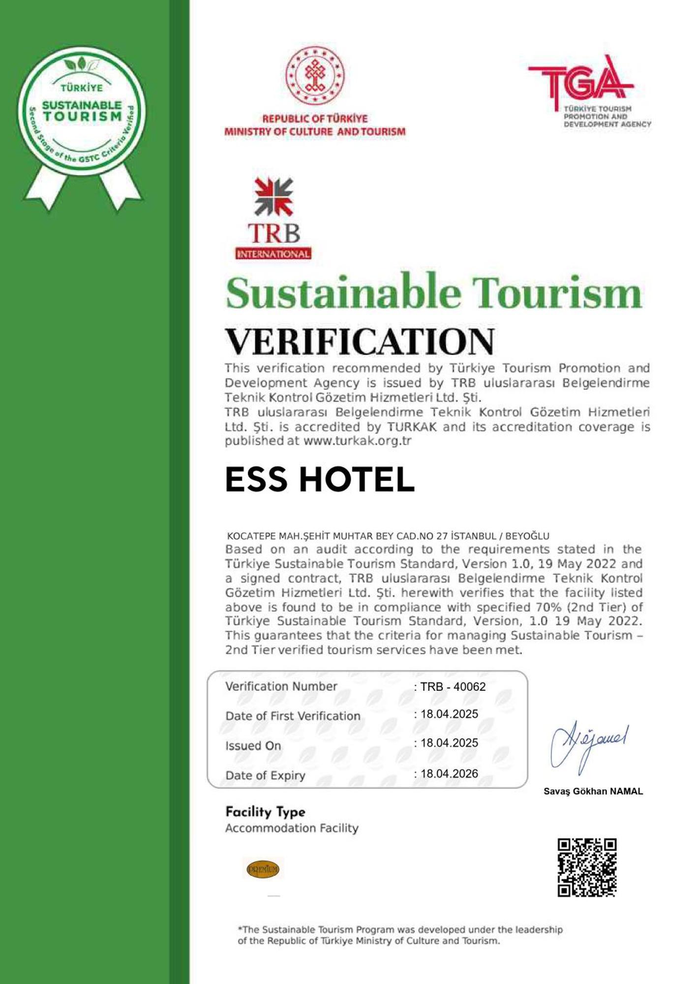 Ess Hotel Istanbul Exterior photo